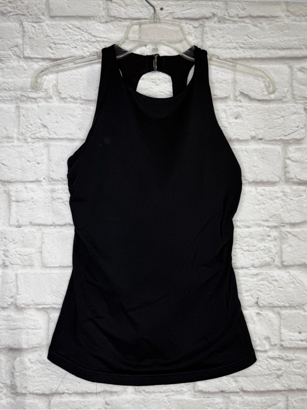 Athleta Black High-Neck Racerback Tank - Size: 32B/C